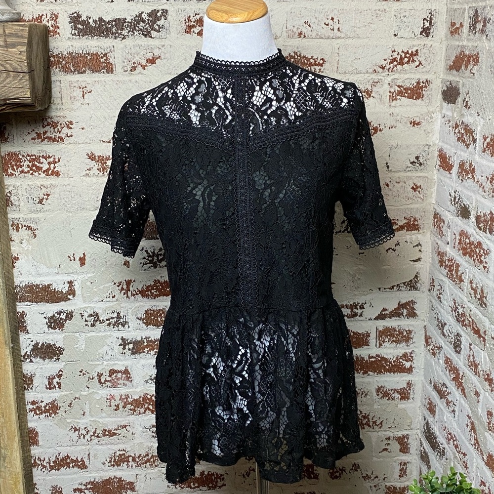Black lace top
